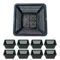 8 Pcs 9 Inch Pond Plant Baskets for Plants Hydroponics Net Pots Water Garden Plant Pots Black Plastic Pond Basket Square Plastic Mesh Pond Containers for Live Aquarium Plants - style: 9" Square-8 PCS