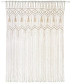 Mkono Macrame Curtain Large Boho Woven Wall Hanging Window Curtains Handmade Bohemian Decor for Window Doorway Closet Wedding Backdrop Arch Bedroom Living Room Apartment, 42''Wide x 62.9''Long - size: 42"W x 62.9"L