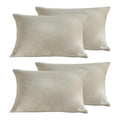 WARMDERN Waffle Weave Pillowcases Standard Size 4 Pack Pillow Cases Soft Microfiber Pillow Case Covers Set of 4 Boho Woven Textured Pillowcase with Envelope Closure(Khaki, 20x26 Inches, 4 Pack) - color: Khaki-waffle Weave, size: 20" x 26" (Pack of 4)