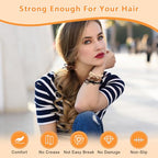 12 PCS Braided Hair Ties Bow Tie Hair Bracelets for Women Girls Elastic Hair Ties No Damage Ponytail Holders - color: Neutral