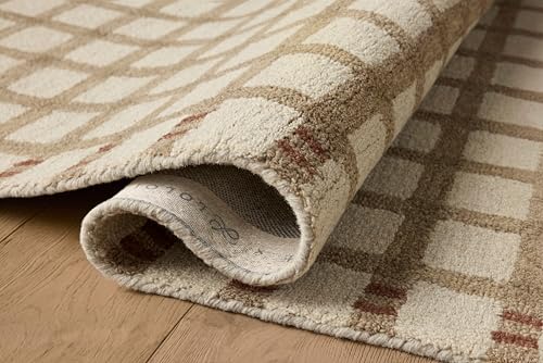 Loloi Magnolia Home by Joanna Gaines Waylon Collection WAY-02 Natural/Rust 2'-6" x 9'-9" Runner Rug - color: Natural / Rust, size: 2'6" x 9'9" (Rectangular)