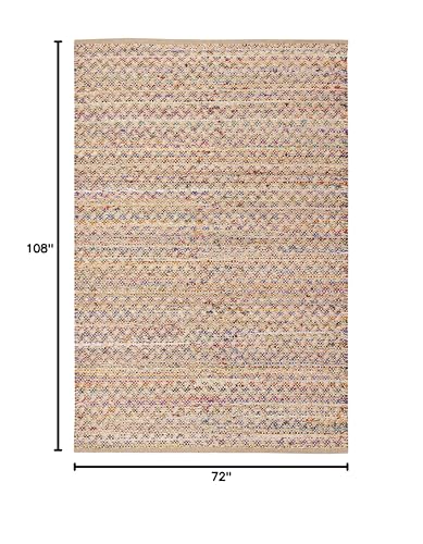 SAFAVIEH Cape Cod Collection Area Rug - 6' x 9', Red & Natural, Handmade Coastal Braided Jute, Ideal for High Traffic Areas in Living Room, Bedroom (CAP305Q) - color: Red/Natural, size: 6' x 9' (Rectangular)