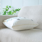 vctops Farmhouse Pampas Grass Cotton Tufted Throw Pillow Cover Boho Embroidery Pillowcase Soft Square Cushion Case for Sofa Couch Bed Chair (Blue C,18"x18") - color: Blue C
