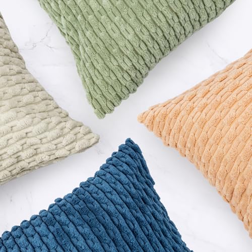 JoraLion 14x36 Boho Striped Corduroy Lumbar Pillow Cover 14x36 Inch, Off-White Textured Throw Pillowcase Cushion Cover for Sofa Bed Living Room Decor (Cover Only) - color: Off-white, size: 36" x 14" (Pack of 1)