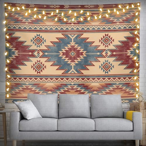 Keiutexe Aztec Native American Tapestry 60" X 40" Navajo Tribal Wall Hanging Party Decorations Home Decor For Bedroom Living Room Dorm (150 X 100cm) - color: Aztec Native American, size: 60"L x 40"W