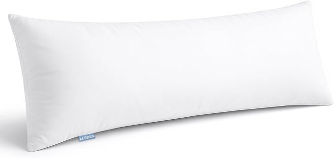 Leeden 14 x 36 Pillow Inserts Pack of 1 - Fluffy Lumbar Throw Pillow Inserts - Rectangle Interior Sofa Decorative Throw Pillows for Sofa, Couch and Home Decor- White Pillows