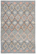 SAFAVIEH Kilim Collection Accent Rug - 4' x 6', Charcoal & Gold, Charcoal and Gold Wool Design, Ideal for High Traffic Areas in Entryway, Living Room, Bedroom (KLM753F) - color: Charcoal/Gold, size: 4' x 6' (Rectangular)