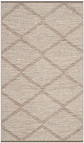 SAFAVIEH Montauk Collection Accent Rug - 3' x 5', Beige, Handmade Cotton, Ideal for High Traffic Areas in Entryway, Living Room, Bedroom (MTK821E) - color: Beige, size: 3' x 5' (Rectangular)