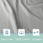Vellux 100% Cotton Blanket, Twin, 66x90, Grey | Soft, Breathable Knit, Lightweight, All Season, Machine Washable, Oeko-Tex Certified, Hotel Quality - color: Grey, size: Twin