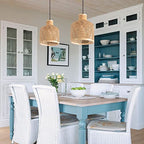 Modern Bamboo Woven Pendant Light, 2 Pack 7.8" Dome Coastal Bamboo Wicker Dome Pendant Lighting Fixture for Kitchen Dining Room Living Room Foyer - color: 7.8"- 2 Pack