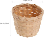PRETYZOOM Mini Woven Storage Basket 6Pcs Bamboo Basket for Home Organization Tabletop Fruit Flower Container Portable Decorative