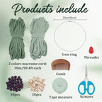 FREEBLOSS Tree of Life Macrame Kit for Beginners DIY Macrame Wall Hanging Tapestry Boho Home Decor for Living Room Bedroom