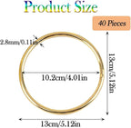40Pcs Macrame Hoops Ring, BetterJonny 5 Inch Metal Craft Rings Gold Dream Catcher Rings Wreath Hoop Ring for Home Decorations DIY Crafts and Wall Hanging Crafts