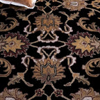 SAFAVIEH Classic Collection 2'3" x 10' Black / Gold CL252A Handmade Traditional Oriental Premium Wool Runner Rug - size: 2'3" x 10' (Runner)