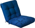 QILLOWAY Outdoor Seat/Back Chair Cushion Tufted Pillow, Spring/Summer Seasonal Replacement Cushions. (Royal Blue)