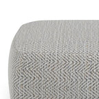 SIMPLIHOME Nate Square Pouf - 20 inch Wide Upholstered Handwoven Cotton Ottoman in Patterned Grey Melange, Boho Footstool or Extra Seating for Living Room with Artisanal Texture, Assembled - color: Patterned Grey Melange, style: Cotton Pouf