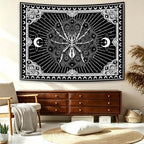 UHOMETAP Mandala Spider Wall Art - Bohemian Tapestry With Starry Sky and Moon Pattern for Living Room, Bedroom, Office - 80x60 Inches