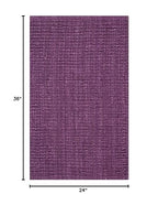 SAFAVIEH Area Rug 2x3 - Natural Fiber Collection - Purple, Handmade Jute, Farmhouse Style, Chunky Textured Thick Pile (NF447B) - color: Purple, size: 2' x 3' (Rectangular)