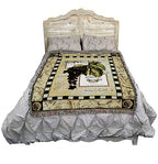 Pure Country Weavers Grapes and Labels IV Blanket - Garden Floral Gift Tapestry Throw Woven from Cotton - Made in the USA (72x54) - color: Grapes Labels IV