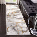 SAFAVIEH Craft Collection Runner Rug - 2'3" x 6', Grey & Gold, Modern Abstract Design, Non-Shedding & Easy Care, Ideal for High Traffic Areas in Living Room, Bedroom (CFT877F) - color: Grey/Gold, size: 2'3" x 6' (Runner)