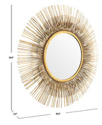 SAFAVIEH Home Collection Weslon 34-inch Gold Sunburst Round Mirror