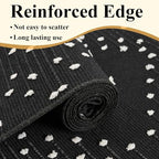 2x6ft Runner Rug, Black Washable Rug for Hallway Non Slip, Boho Kitchen Bathroom Runner for Bedroom with Tassels - size: 2' x 6' (Runner)