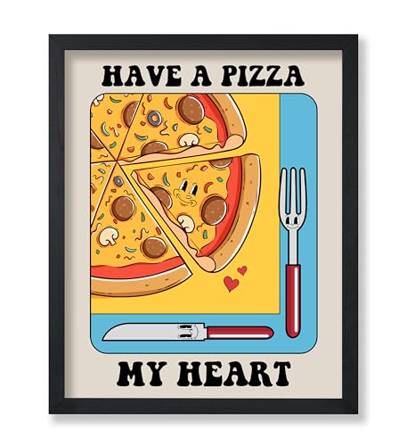 Poster Master Have A Pizza My Heart Poster - Retro Pizza Print - Food & Drink Art - Preppy & Trendy Design - Humorous Design - Chic Boho Decor - Funny Kitchen or Restaurant Decor - 8x10 UNFRAMED - color: Style-18, size: 8"L x 10"W