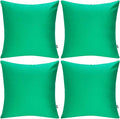 4-Pack 100% Cotton Comfortable Solid Decorative Throw Pillow Case,Thmyo Square Cushion Cover Pillowcase Sublimation Blank Pillow Covers DIY Throw Pillowcase for Sofa(18x18 inch/ 45x45cm,Bright Green)