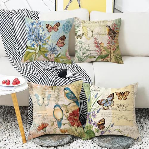 wyooxoo Spring Pillow Covers 20x20 Set of 4 Farmhouse Pillow Covers Outdoor Decorative Throw Cushion Case for Sofa Couch Living Room - color: Color G, size: 20" x 20" (Pack of 4)
