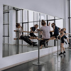 Ruomeng Home Gym Mirror, 48''x24''x2PCS Full Length, Large Frameless Body Mirror Tempered Glass for Gym, Workout, Yoga, Garage, Dance Studio - size: 48"x24"-2pcs