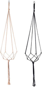 3 Pack Macrame Plant Hanger, Handmade Cotton Rope Plant Hangers Set with Tassel Countyard Indoor Outdoor Flower Pot Plan-t Hanger Home Decor for Indoor Outdoor(Color:Primary)