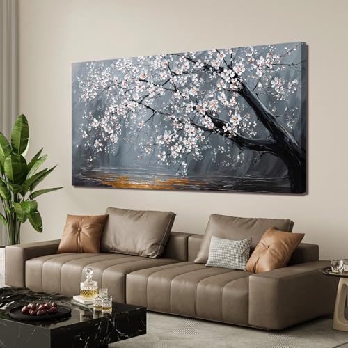 Canvas Wall Art Decor Modern Botanical Wall Art Prints Art Work For Flower Wall Decor Black And White Floral Wall Art Pictures For Living Room Bedroom Office Decor 20"X 40" Artwork For Walls - color: XY-01P, size: 40"L x 20"W