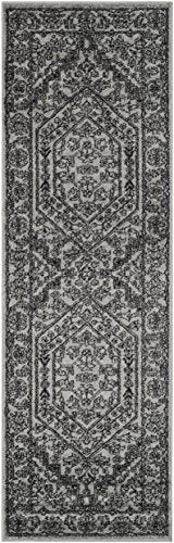 SAFAVIEH Adirondack Collection Runner Rug - 2'6" x 6', Silver & Black, Oriental Medallion Design, Non-Shedding & Easy to Clean, Ideal for Ideal for Hallway, Foyer, Kitchen, Entryway, Bedroom (ADR108A) - color: Silver/Black, size: 2'6" x 6' (Runner)