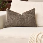 Yangest Chenille Pillow Cover 12 x 20 Inches, Thick Textured Rectangle Throw Pillow Cover Farmhouse Modern Soft Accent Couch Neutral Pillow Cover for Living Room Bedroom, Gray Brown - color: Gray Brown, size: 20" x 12" (Pack of 1)