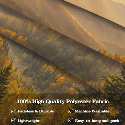 kampdream Landscape Tapestry, Scenery Art Wall Tapestries, Nature Wall Decor for Bedroom Living Room Backdrop Warm Sunset Mountain 36×48 inches - color: Dusk Mountain, size: 48"L x 36"W