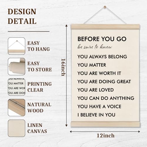 DOI-LANEE Positive Affirmations Wall Decor, Inspirational Motivational Office Wall Art, Therapist Office Decor, Mental Health Posters for Classroom School Counseling 16x12 inch - color: Off-White A06