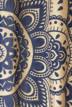 Popular Handicrafts Indian Hippie Bohemian Beautiful Passion Ombre Color Mandala Curtain Panels Blue Gold - color: Blue Gold, size: 25"W x 74"L (Pack of 2)