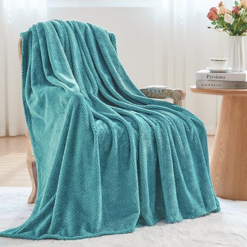NEWCOSPLAY Super Soft Twin Blanket Dark Blue Premium Silky Flannel Fleece Leaves Pattern Lightweight Bed Blanket All Season Use (Dark Blue, Twin(60"x80")) - color: Dark Blue, size: Twin(60"x80")