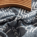 MEJU Indian Boho Muslin Lightweight Summer Blanket for Bed Sofa Couch, 100% Combed Cotton 3 Layer Soft Warm Quick Dry Throw Blanket Bed Coverlet Sheet (Boho, Twin 60 in X 80 in - color: Boho, size: Twin 60 in x 80 in
