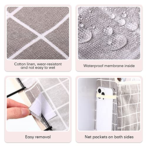 Boao 8 Packs Wall Hanging Storage Bag, Wall Storage Organizer Bags with Hooks, over the Door Hanging Basket for Dormitory Bathroom Bedroom, Living Room Kitchen(Cute Color)