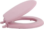 Soft Standard Vinyl Toilet Seat, Tea Rose - 17 Inch Soft Vinyl Cover with Comfort Foam Cushioning - Fits All Standard Size Fixtures - Easy to Install Fantasia by Achim Home Decor