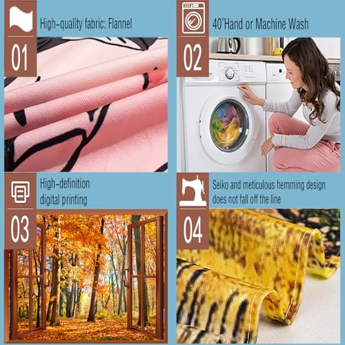 Aidatain Fall Tapestry Wall Hanging Autumn Maple Tree Forest Scenery Size 80" L x 60" W Flannel Fabric Art Tapestries,for Living Room Dorm Bedroom Home GTDWAT343 - color: Autumn Maple Tree Forest