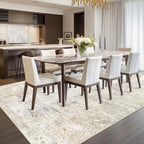 Capslpad 5x7 Abstract Area Rug, Non-Slip Washable Foldable Rug, Low Pile Ultra Soft Non-Shedding, Modern Beige Stain Resistant Large Rug for Living Room, Bedroom, Office, Dining, Room - color: Beige, size: 5' x 7' (Rectangular)