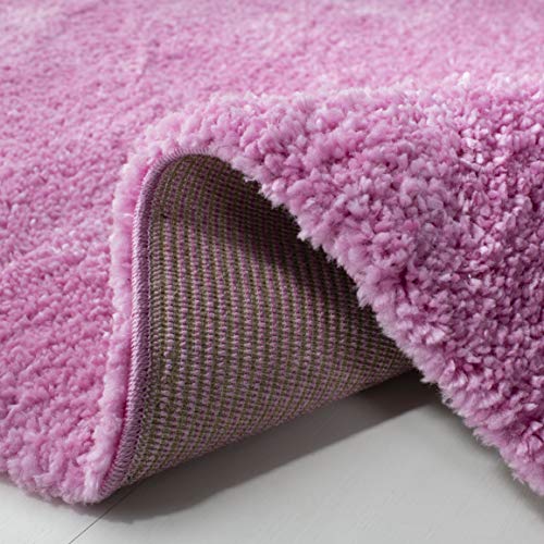 SAFAVIEH August Shag Collection Accent Rug - 2' x 3', Pink, Solid Design, Non-Shedding & Easy Care, 1.2-inch Thick Ideal for High Traffic Areas in Entryway, Living Room, Bedroom (AUG900X) - color: Pink, size: 2' x 3' (Rectangular)