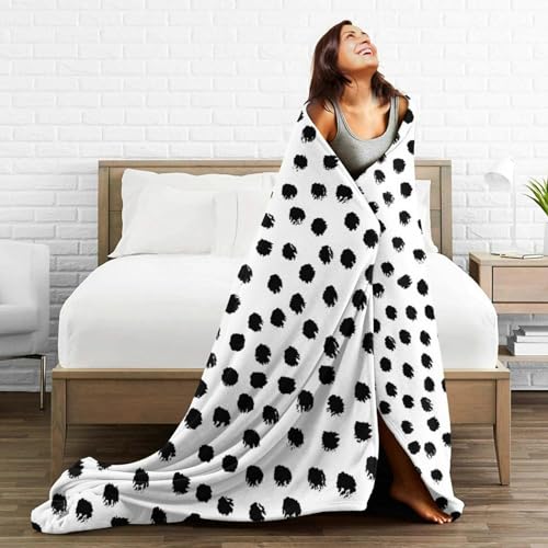 HGOD DESIGNS Polka DotsBlanket, Super Soft Brush Strokes Dots Throw Blanket 40"x50" Blanket for Bed Couch Chair Fall Winter Camping Living Room Office - color: Polka Dots, size: 40x50 inch
