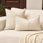 Yangest Chenille Pillow Cover 18 x18 Inches, Thick Textured Square Throw Pillow Cover Farmhouse Modern Soft Accent Couch Neutral Pillow Cover for Living Room Bedroom, Beige - color: Beige, size: 18" x 18" (Pack of 1)