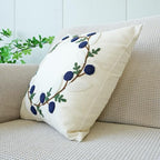 vctops Floral Embroidered Pillow Covers 18x18 Inch Spring Summer Cotton Tufted Throw Pillow Cover Outdoor Garden Cushion Case for Sofa, Bed, Living Room (Flower A,18"x18") - color: Flower a