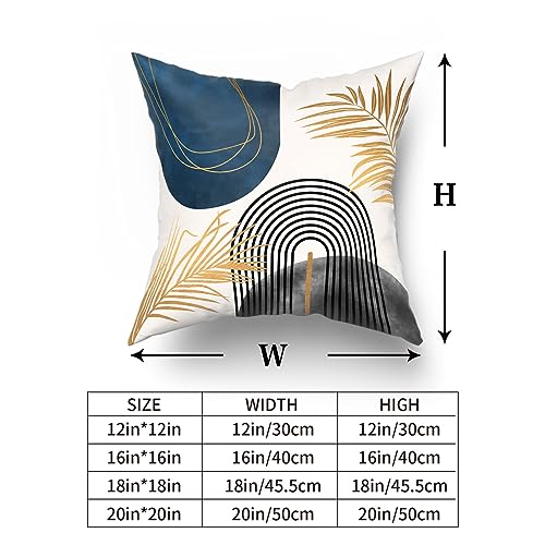 Grey and Blue Throw Pillows Boho Pillow Covers 20x20 Abstract Geometric Pillow Covers Mid Century Modern Decor for Sofa Bed Living Room Couch Set of 4 - color: Blueboho, size: 20" x 20" (Pack of 4)