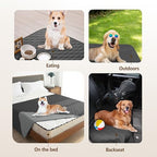 gogobunny 100% Double Sided Waterproof Dog Blanket Soft Pet Bed Cover Reversible Protect Furniture Couch Sofa Car for Puppy Large Dog Cat (Dark Charcoal/Light Charcoal, 30x30 Inch (Pack of 1)) - color: Dark Charcoal/Light Charcoal, size: 30x30 Inch (Pack