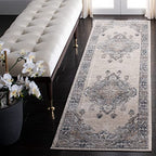 SAFAVIEH Oregon Collection Runner Rug - 2'2" x 6', Beige & Grey, Oriental Distressed Design, Non-Shedding & Easy Care, Ideal for High Traffic Areas in Living Room, Bedroom (ORE898B) - size: 2'2" x 6' (Runner)